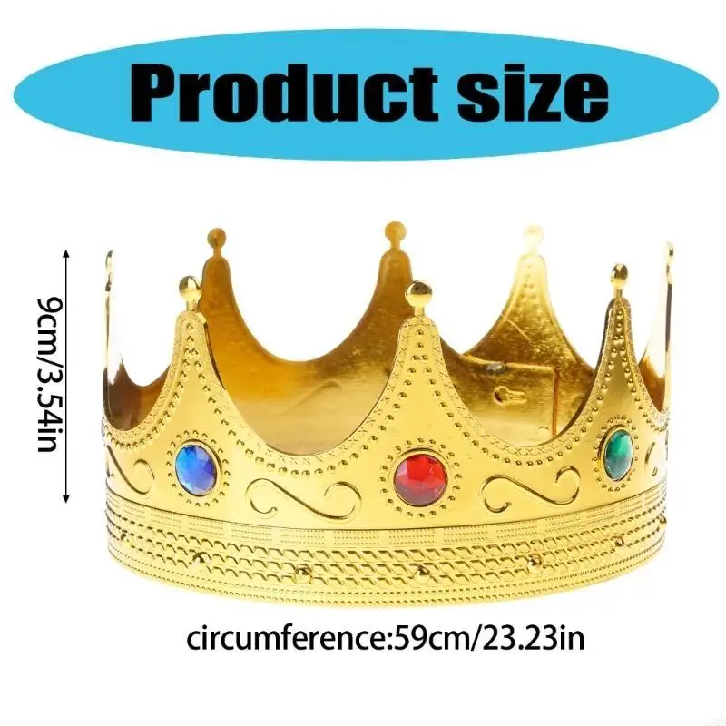 King Crown for Kids Royal Princed Costume Royal King Crown Size Fit Most