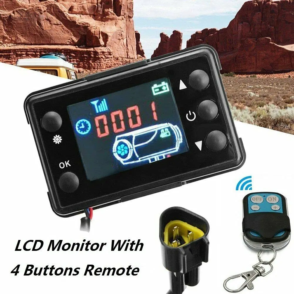 مفتاح سخان عالمي 12 فولت/24 فولت للسخان، مجموعة تحكم جهاز تسخين ترموستات شاشة LCD #6