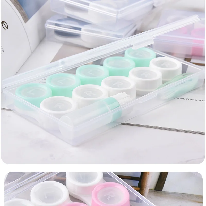 5 Pairs Contact Lens Case Eye Contact Lens Box Women Travel Contact Lenses Case Soak Container Lenses Box for Beauty Pupil image 4