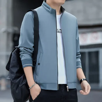 Kids Windproof Sports Jacket 5 Spring Autumn New Big Kids Sports and Leisure Jacket Fashion Trend Windproof Stand Up Collar Comfortable Breathable Jacket 5