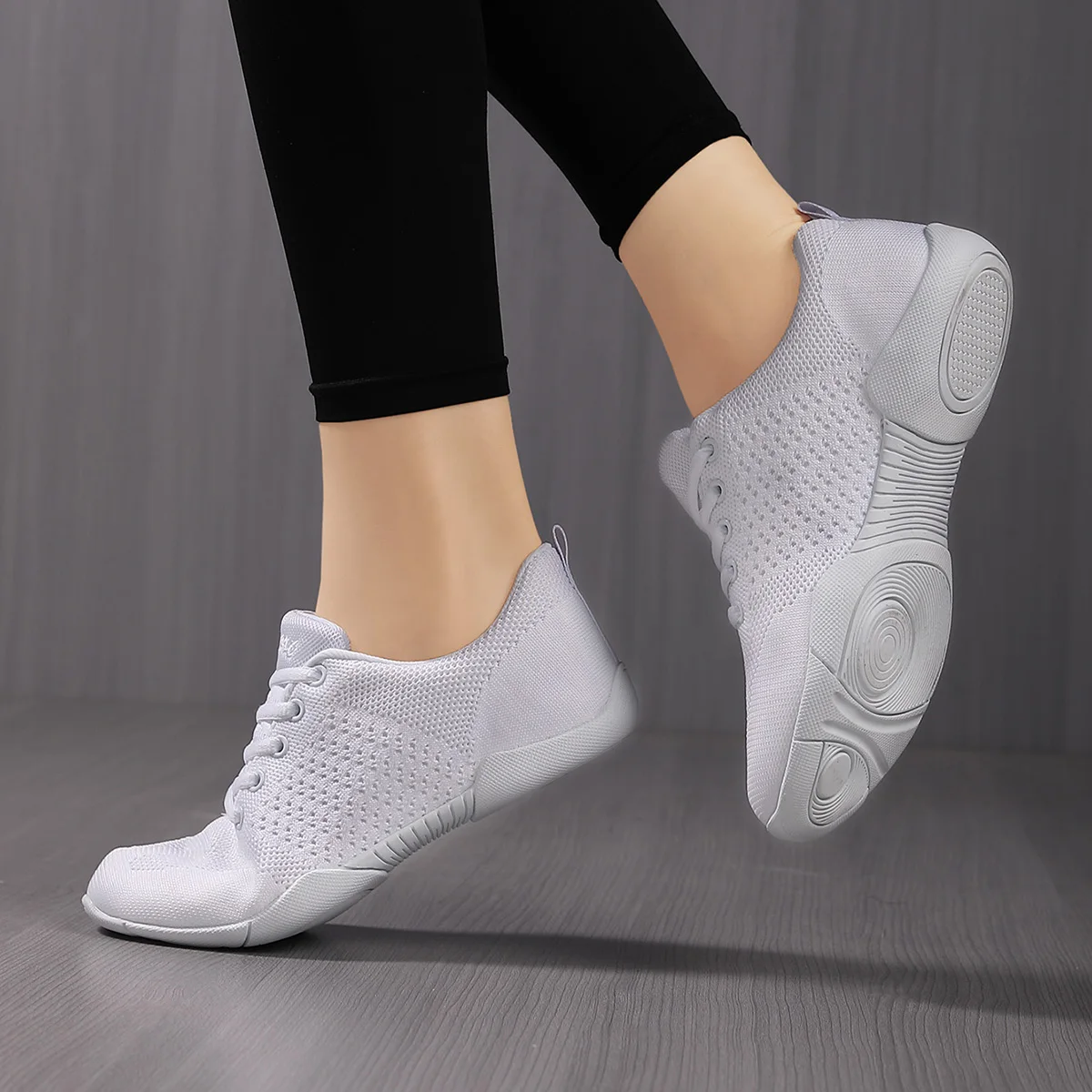 Marwoo 852 cheerleading shoes Children's dance shoes Competitive aerobics shoes Fitness shoes Women's white jazz sports shoes