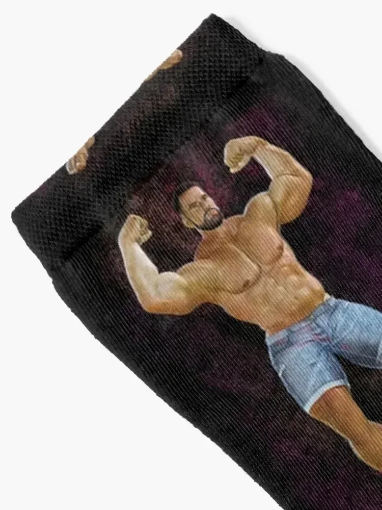 Muscle Dom Daddy Flexing in Jeans Shorts Socks summer gift Socks Ladies Men's