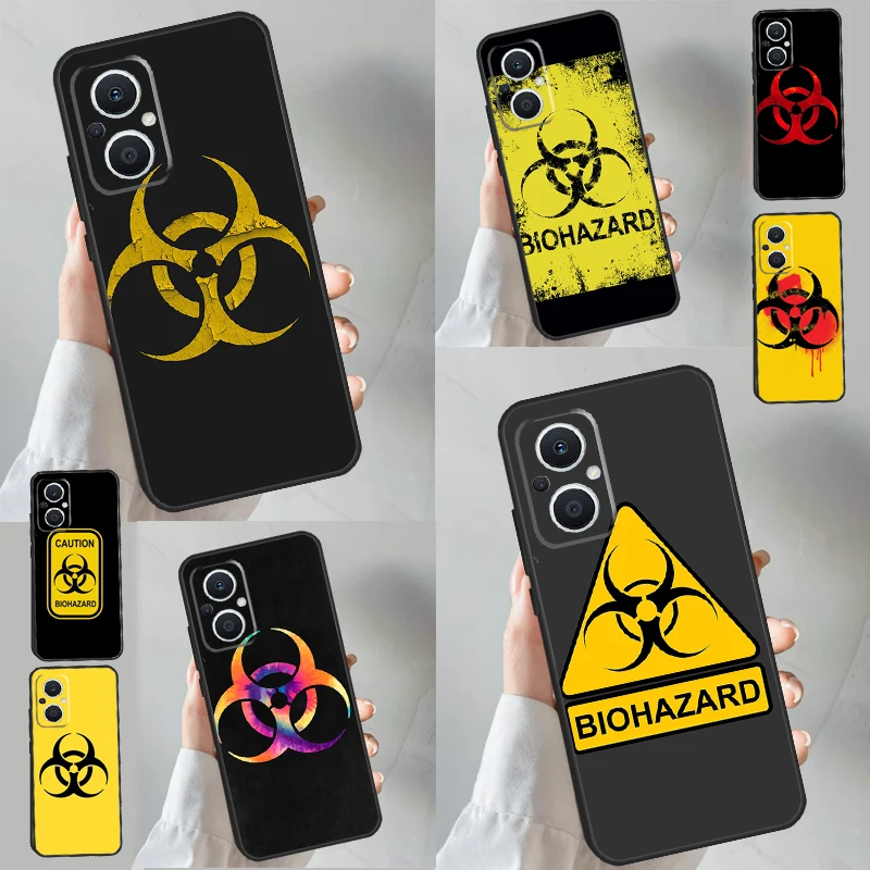 Biohazard Symbol Logo Case For OPPO Reno 4Z 5Z 8T 10 11 Pro 11F 5 6 7 8 Lite OPPO Find X5 X6 Pro X2 X3 Neo Cover