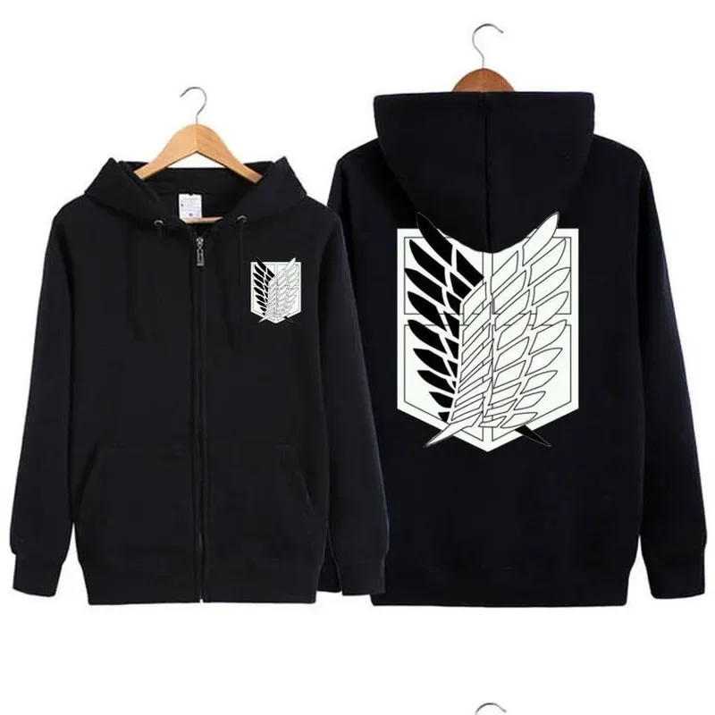 3 ألوان أنيمي هجوم على تيتان للجنسين تأثيري حلي رمادي أحمر أسود هوديي الكشافة الفيلق مقنعين سترة تأثيري حلي