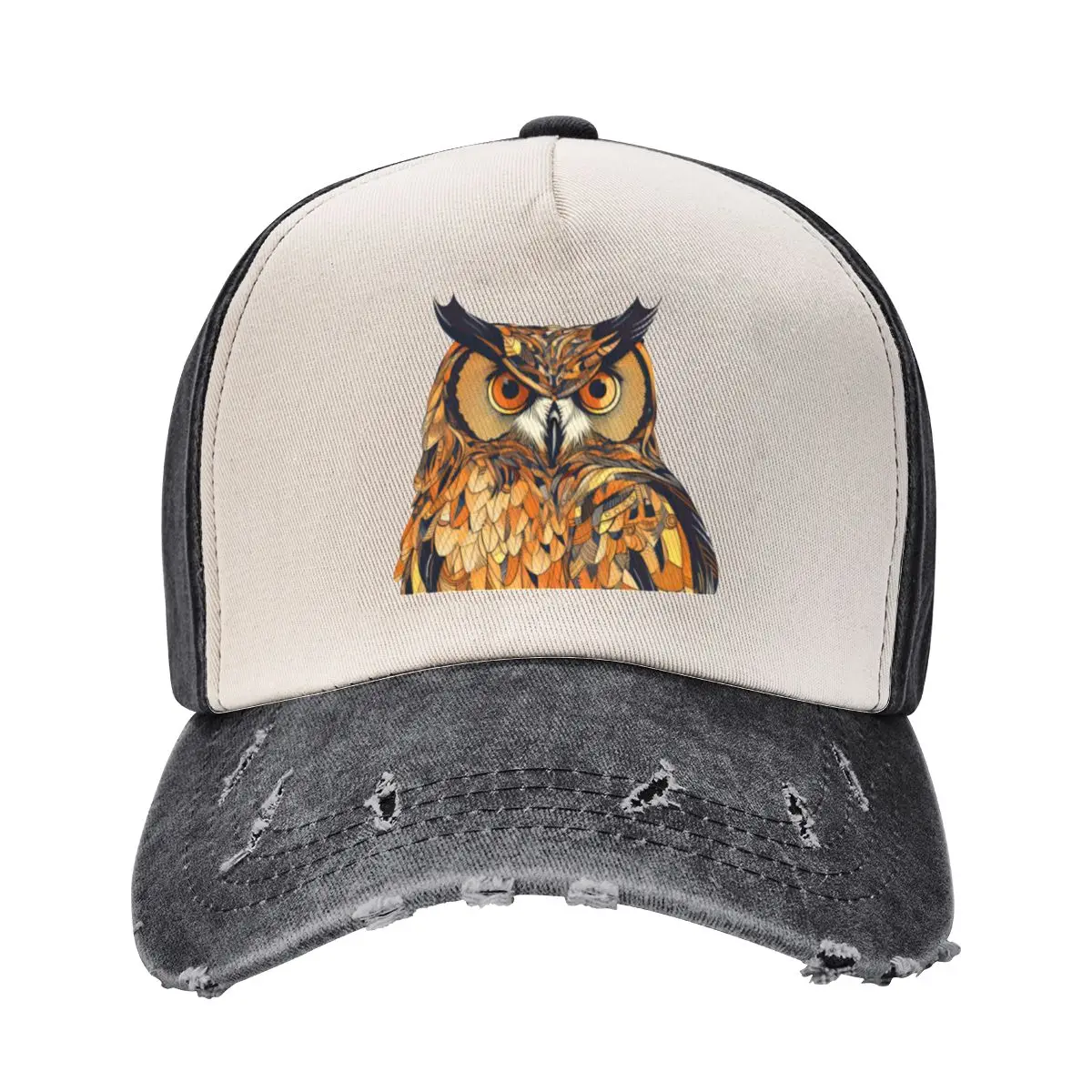 Flaco owl art Baseball Cap Hood Gentleman Hat Women Caps Men's