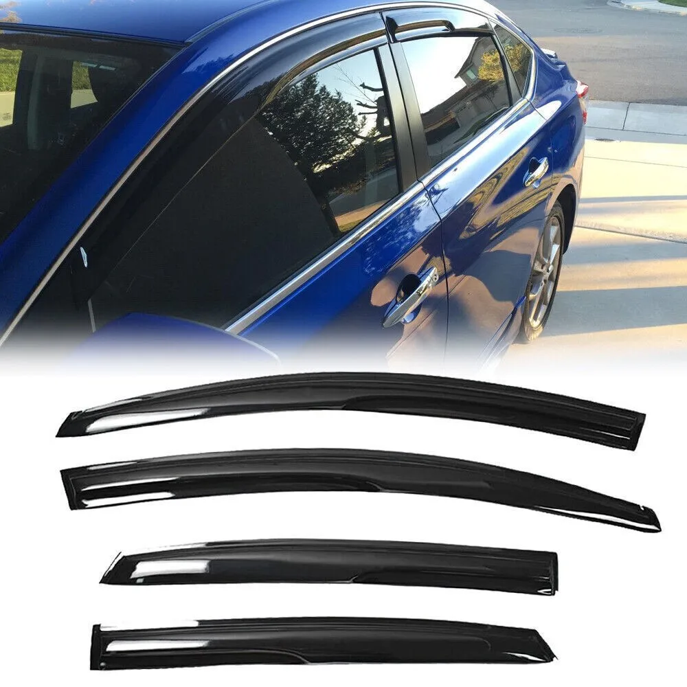 

JDM 3D Wavy Window Visor Vent Shade Deflector for 2013-2018 Nissan Sentra Sedan