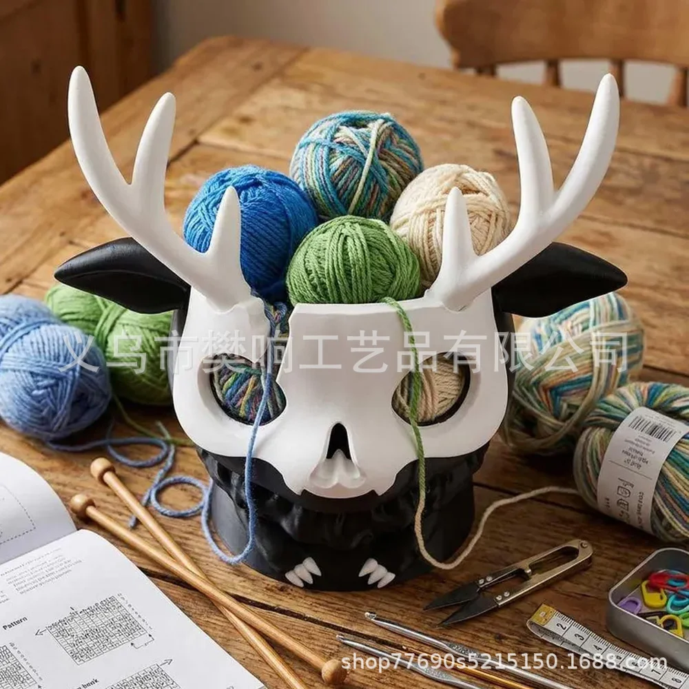 Yarn Bowl 3D Printed Black White Sheep Fiber Holder For Knitting Crochet Table Decor For Women Teens Christmas Gift Craft Room
