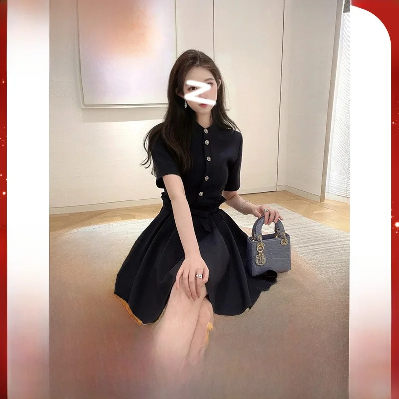 

Юбка А-силуэта MaSande Bla с завязками на талии, в стиле Дороти Хепберн, с высокой талией, или базовая женская юбка с круглым вырезом...