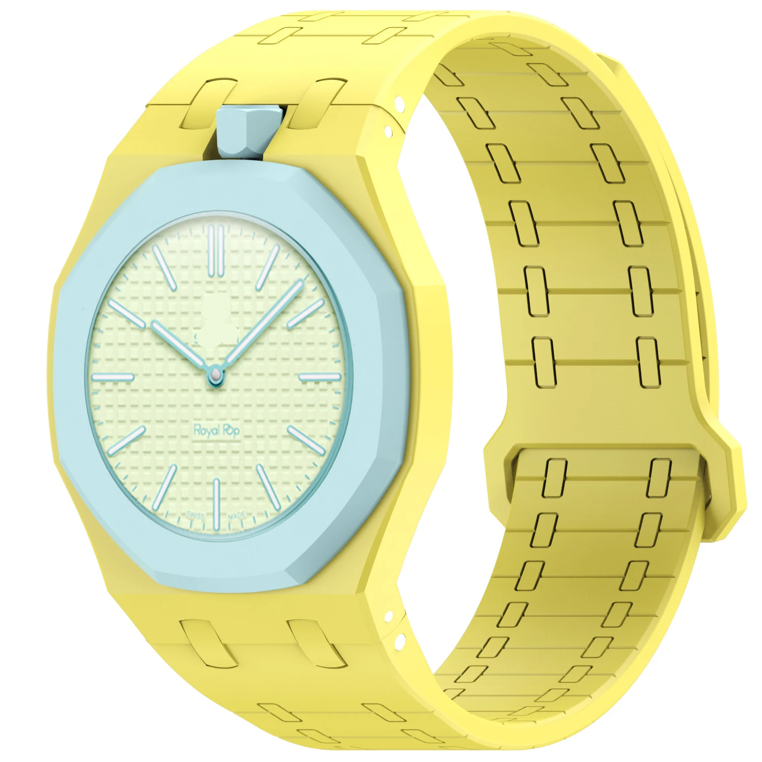 Silicone Case Frame+Magnetic Strap For Swatch x AP Royal Pop Kit Adapter Changer to 2 In1 Integrated Pocket Wristwatch Accessory