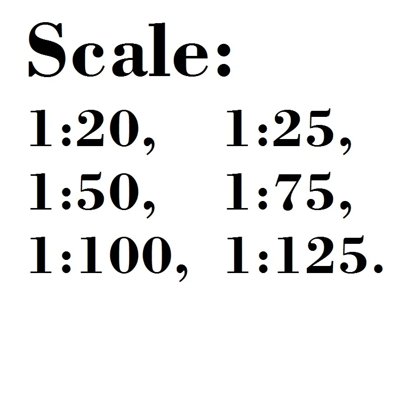 30cm Architect's Scale Ruler Three-sided Plastic Ruler Used By Architects Small Scales #3031