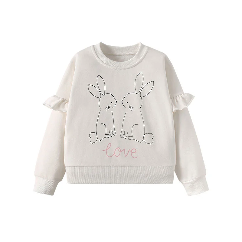 Jumping Meters 2-7T Girls Boys Sweatshirts for Winter Spring Toddler Cotton Bunny Hooded Tops Fashion Sport Children Shirt