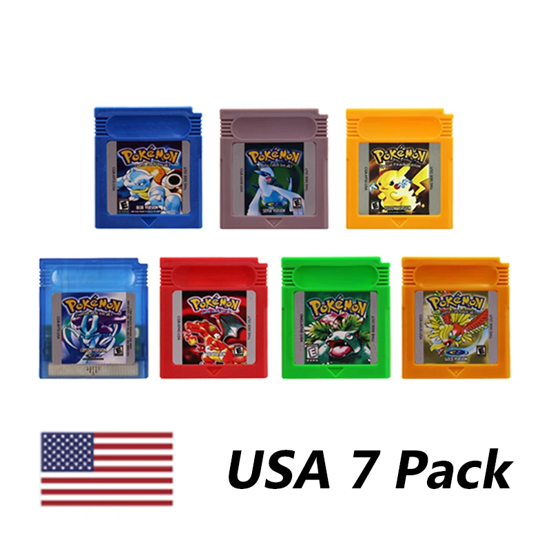 Pokemon Series 7 Boxes/Set 16 Bit GBC Game Cassette Classic for Video Game Cartridge Console USA/ESP/FRA/ITA/NOE Version