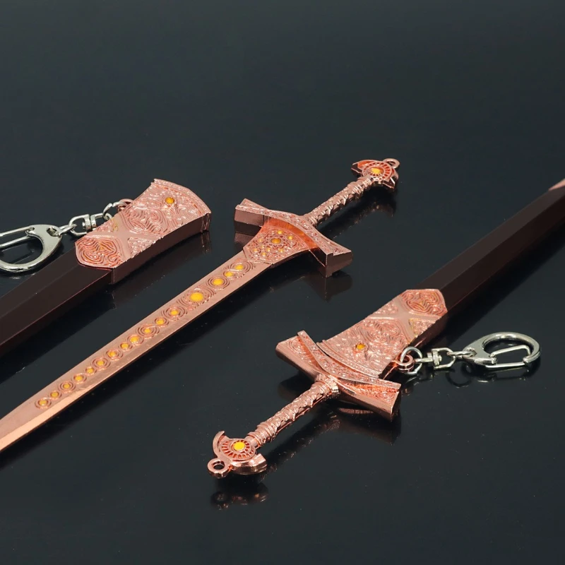 Nouveau jeu d'épée de chevalier Miquellan 22cm, modèle périphérique en métal, accessoires et décoration de bureau, ornements, cadeaux d'anniversaire, jouets