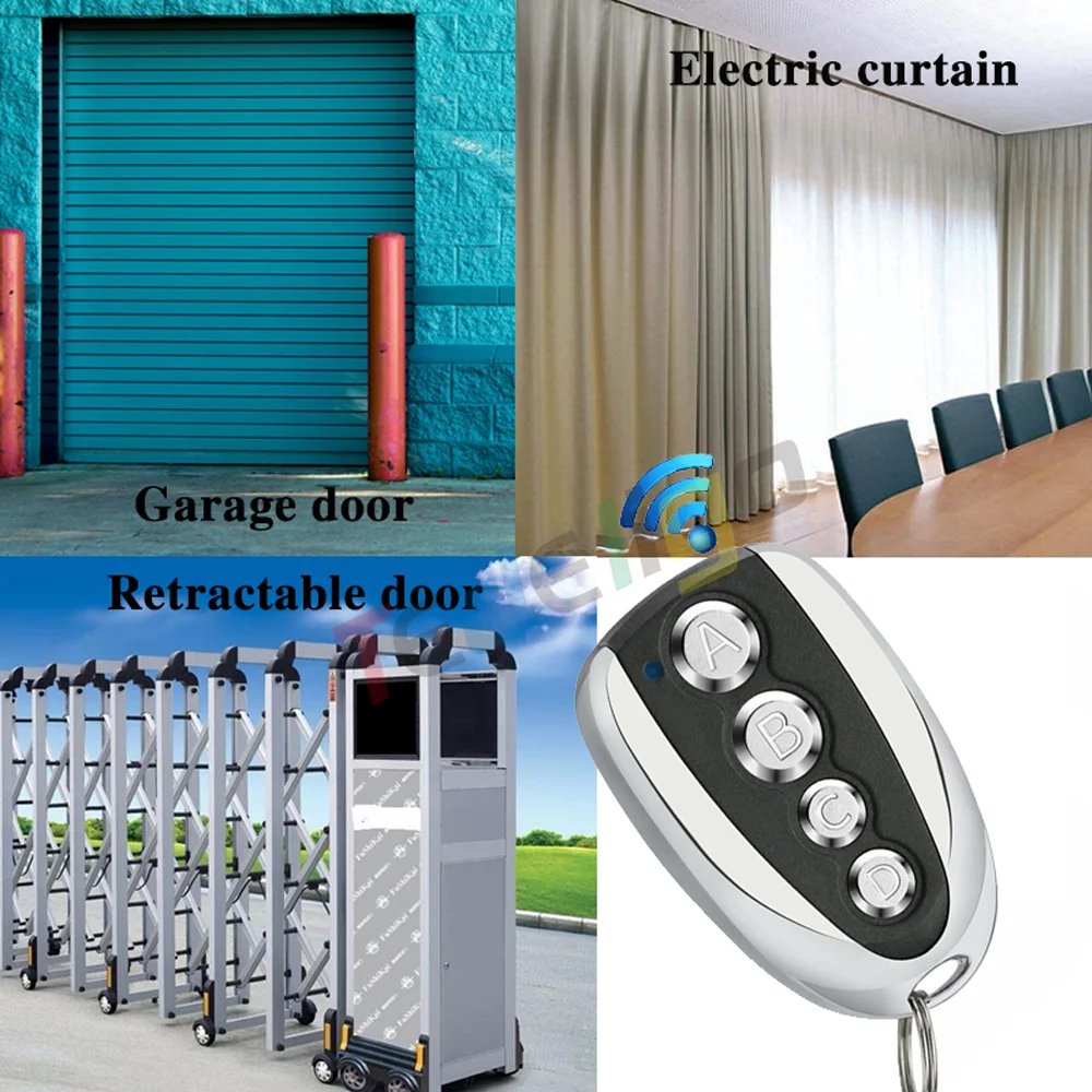 Universal Clone Remote Control Copy Function 433MHz RF Transmitter Auto Cloning Duplicator for Garage Door Car CAME Doorhan