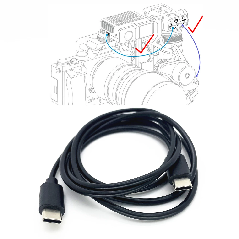 Type-C to USB-C Control Cable for DJI Focus Pro Grip to LiDAR Motor & Canon R5 R6 Sony ZV-E10 A7C A6700 Nikon Z6 Z7 Camera