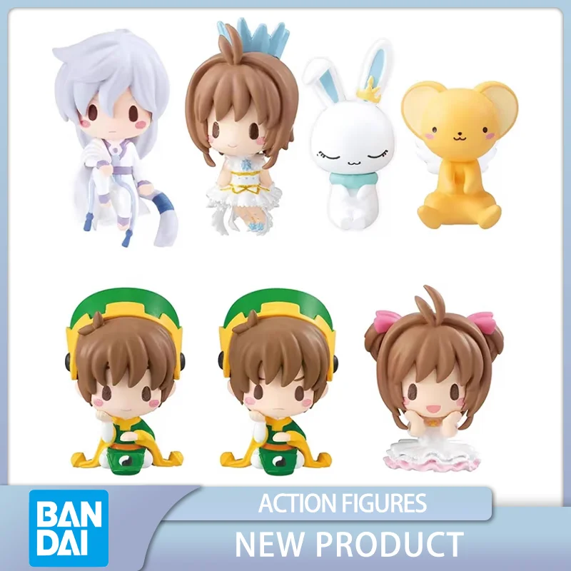 ORIGINAL BANDAI Cardcaptor Sakura Gashapon LI SYAORAN KINOMOTO SAKURA CERBERUS Anime Figuras de Ação Colete Modelo Brinquedos