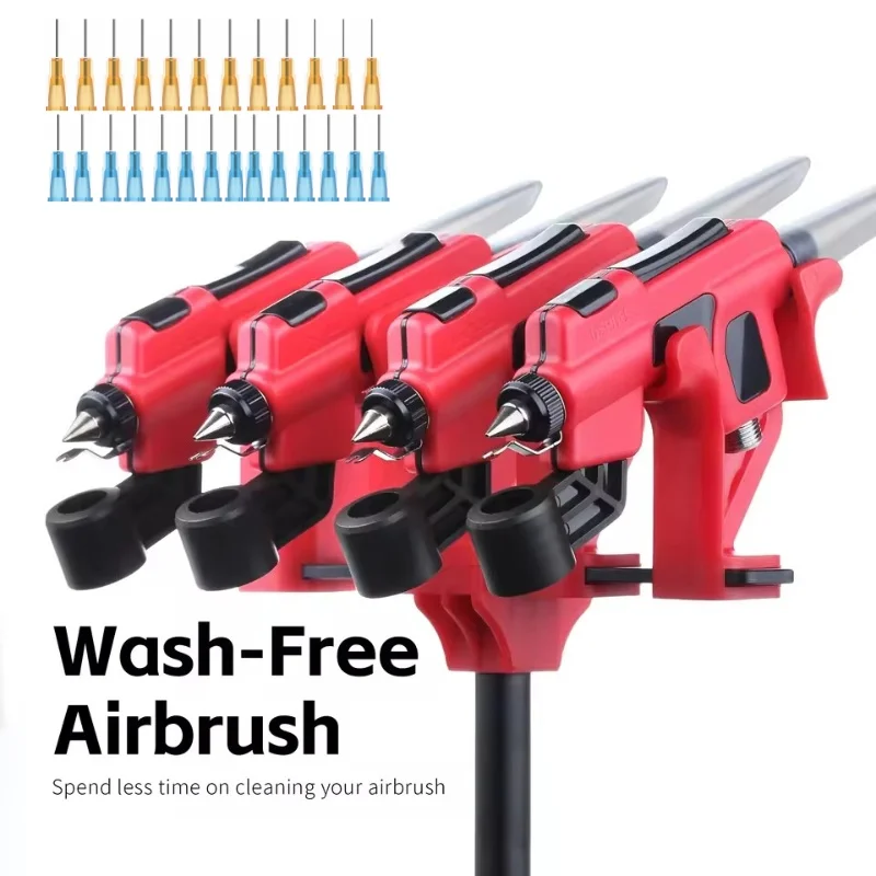 

PT-AB Wash-Free Airbrush Set with Marker Rack Easy to Spray Model Painting for Modeler Hobby DIY Tool Sets