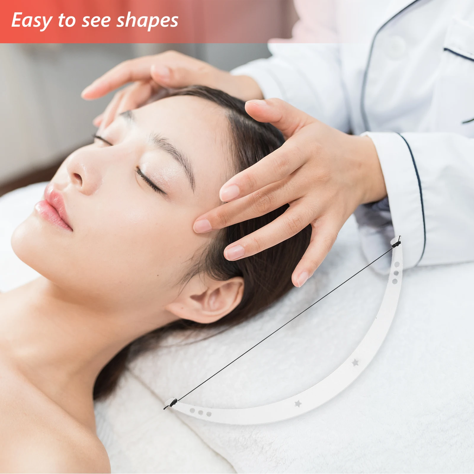 Stampo per righello per tatuaggio sopracciglio Kit di stencil Strumento per modellare la mappatura Inchiostro Guida per principianti Modelli per sopracciglia Trucco riutilizzabile in plastica fai da te