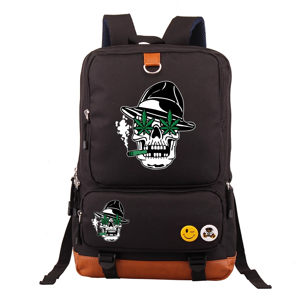 

New Skull Head 2 Cartoon Anime Laptop Backpack Casual Business Travel Large Capacity Middle School Student Double Shoulder Bag