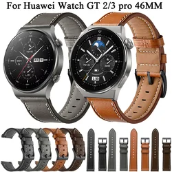 22mm Leather Watchband Strap For Huawei Watch GT3 GT2 pro 46MM Replacement Band Huawei Watch GT 3 2 4 Pro 46mm Wrist Bracelet