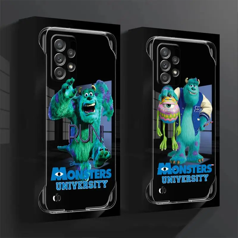 Etui na telefon Samsung Galaxy A52 A14 A51 etui A13 A55 A52s A15 A53 bez obramowania chłodzenie przezroczyste funda Disney Cartoons Monsters Inc