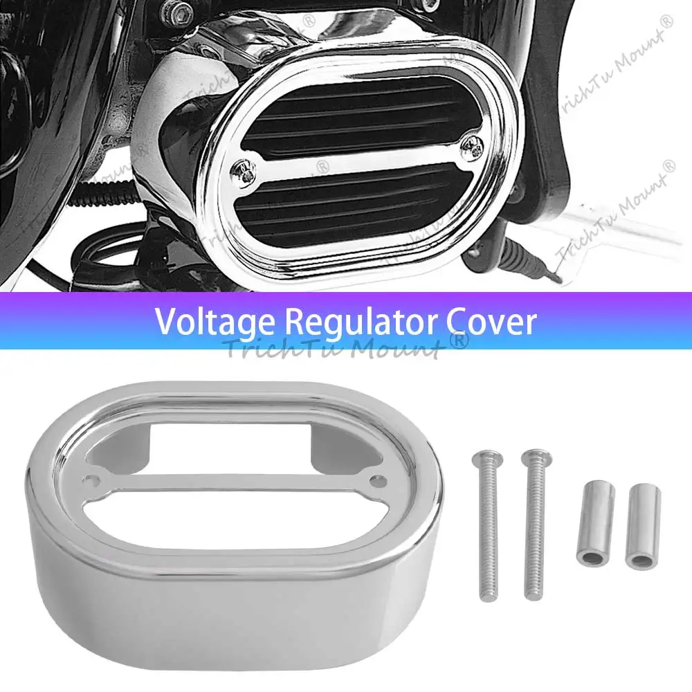 

Motorcycle High Quality ABS Voltage Regulator Cover for Harley Softail FXST/I Fat Boy Breakout 2000-2017, Chrome/Gloss Black