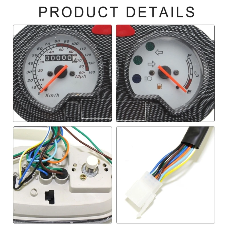 Advanced Motorcycle Speedometer Unit 2V Instrument Cluster with Stable Performances Multifunction 12V Motorcycle Dropship