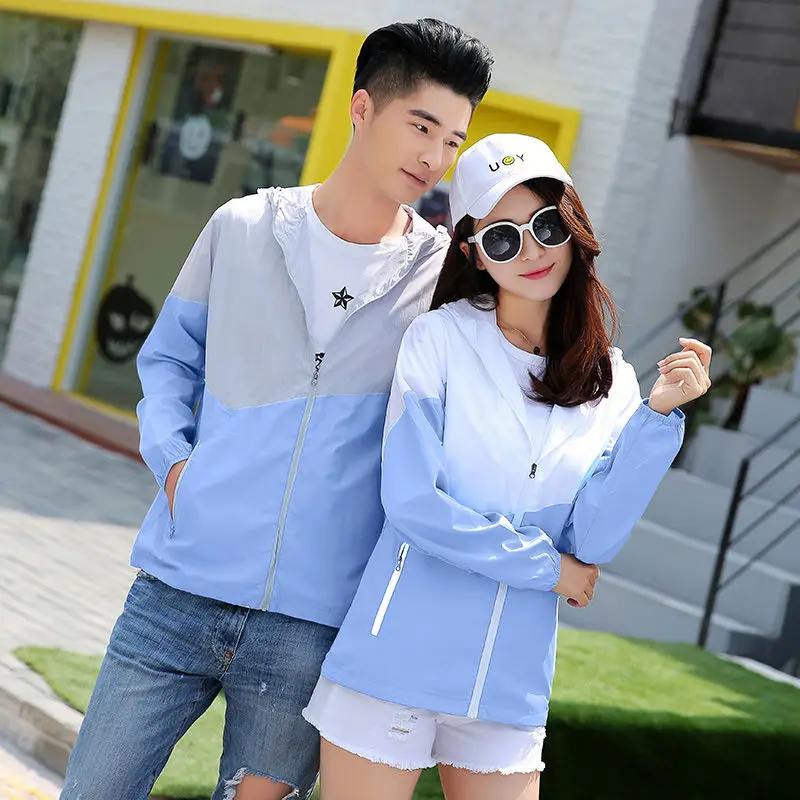 

Sun Protection Clothing Summer Women Men Zip Hoodie Long Sleeve Outdoor Clothes Fishing Running Hiking Couple Jacket B64