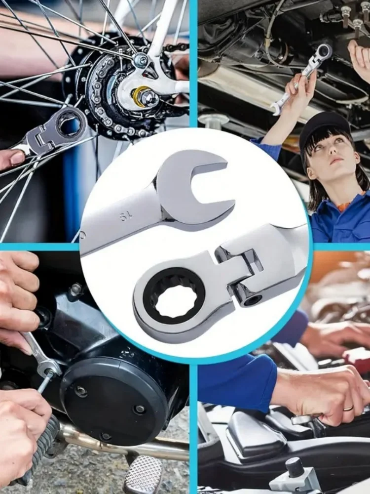 AliExpress NONE 19PCS Multi Tool Set, Flexible Head Ratchet Wrench & Hex Key Kit, Repair Hand Tools for Car Motorcycle Bicycle Maintenance