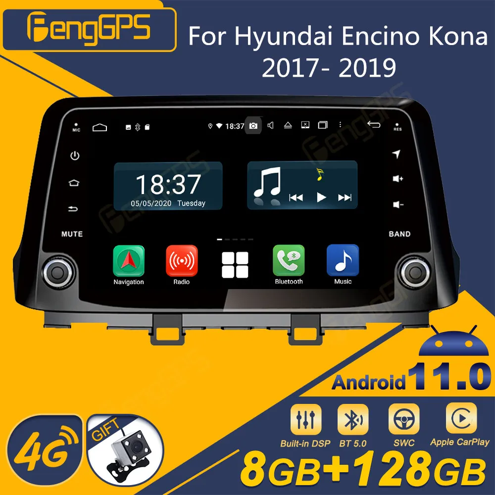 For Hyundai Encino Kona 2017- 2019 Android Car Radio 2Din Stereo Receiver Autoradio Multimedia Player GPS Navi Head Unit Screen