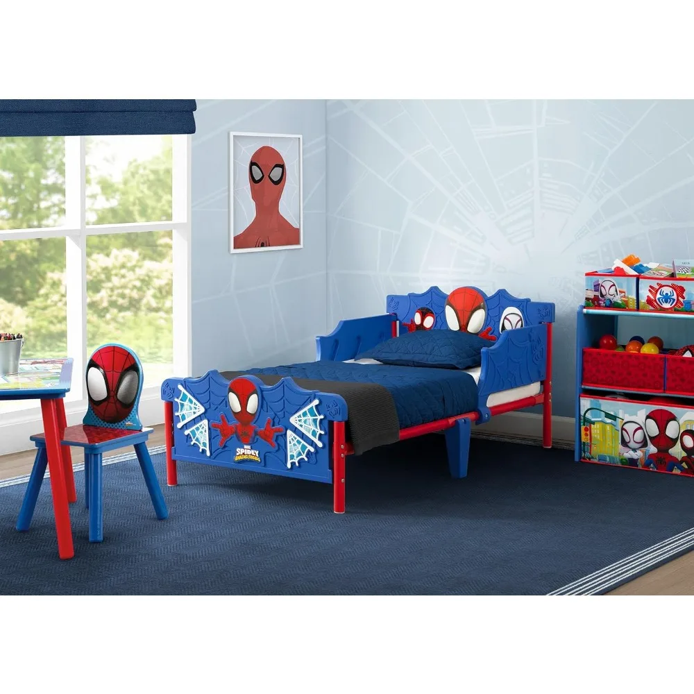 Aranha e seus amigos incríveis 3D criança cama, cama de criança, azul