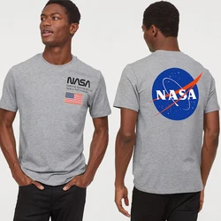 NASA  Astronaut Men's Summer New Unisex Cotton Crew Neck T-Shirt Casual Print Short Sleeve Top