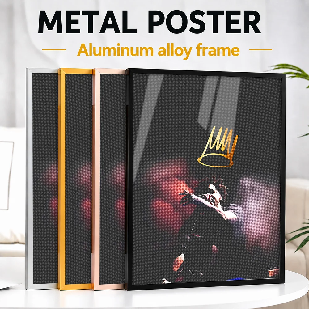 J. Cole Crown Framed Metal Print Customized Hip Hop Tribute Wall Art A Unique Gift For Vinyl Collectors To Display In Music Room