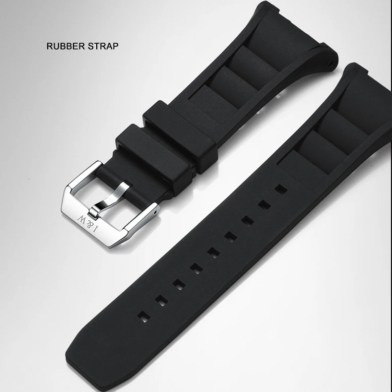 Orologio automatico da uomo I & W orologio da polso meccanico Tonneau di lusso 50m lunetta in zircone luminoso impermeabile