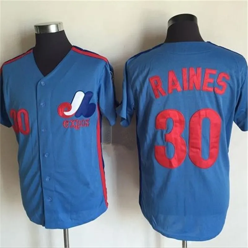 ريترو مونتريال اكسبوس جيرسي # 30 زي بيسبول مطرز للجنسين لموسم الربيع لون نقي من ألياف البوليستر #4