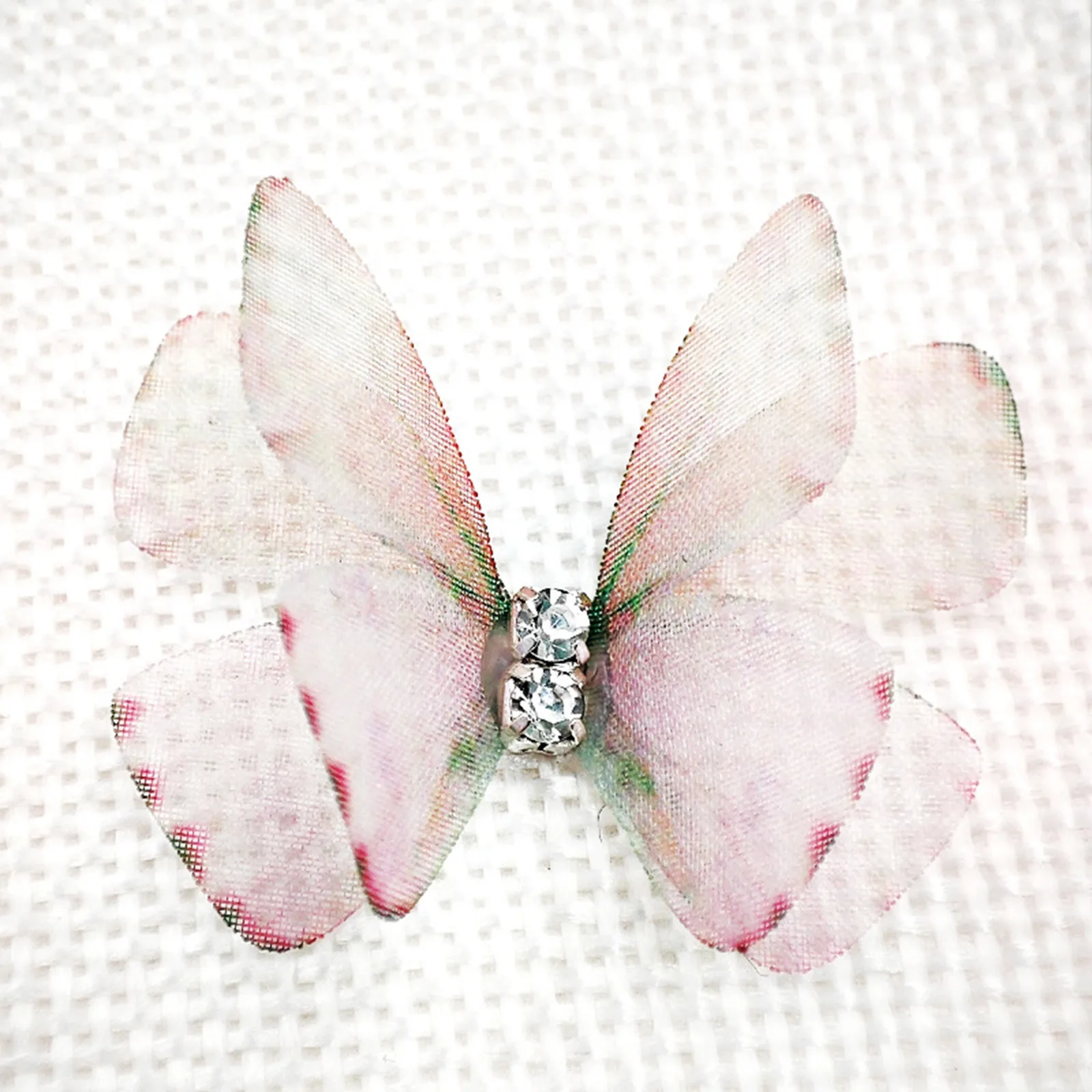 20pcs New Multilayer Polyester Butterfly DIY Handmade Craft Multicolor Jewelry Earrings Necklace Dress Rhinestone Accessories