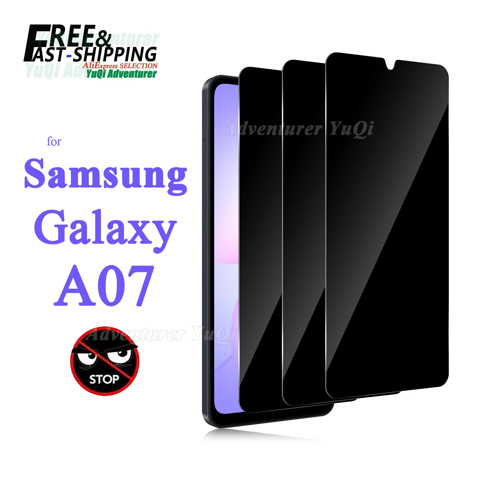 واقي شاشة مضاد للتجسس لهاتف سامسونج جالاكسي A07 4G 5G Privacy 9H حافظة زقزقة مضادة للخدش صديقة للبيئة