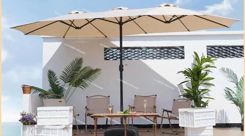 Fotografia 3: Guarda-sol Grande para Jardim e Lazer ao Ar Livre, Duplo, Impermeável, para Pátio, Varanda e Praia