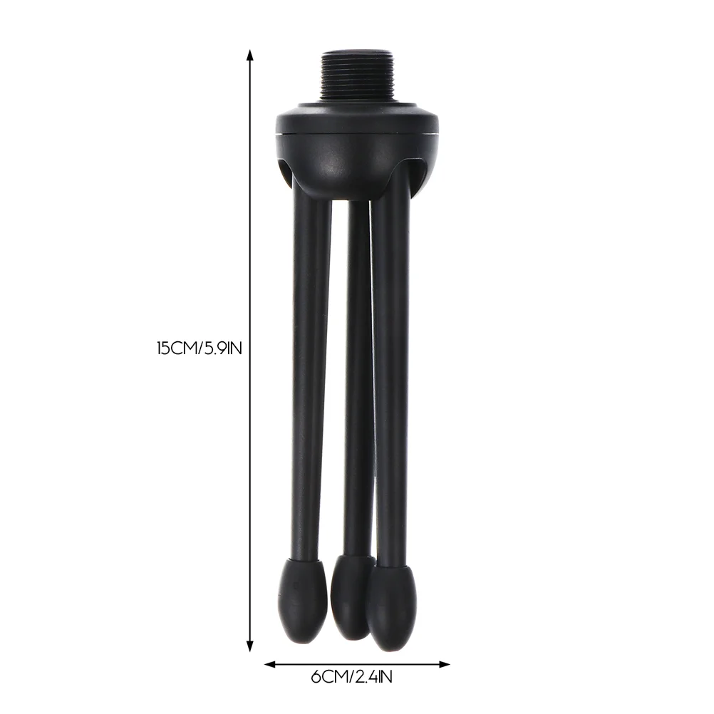 2 Pcs Desktop Tripod Wireless Microphone Tabletop Accessories Holder 15X6X35CM Plastic Universal Stand