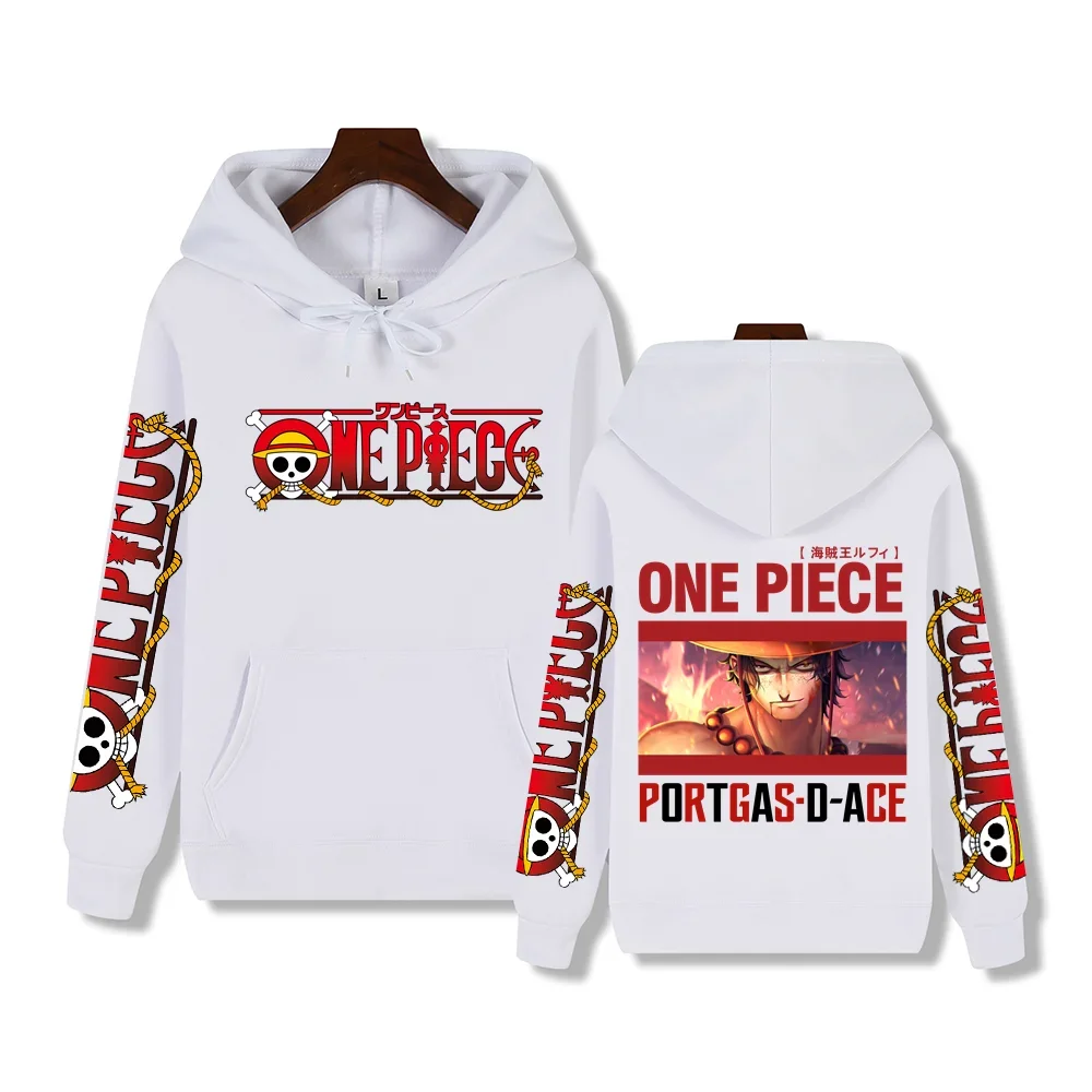 

2025 One Piece Handsome Portgas·D· Ace Print Autumn/Winter Comfort Thick Men's High Quality Casual Fashion Warm Street Hoodie