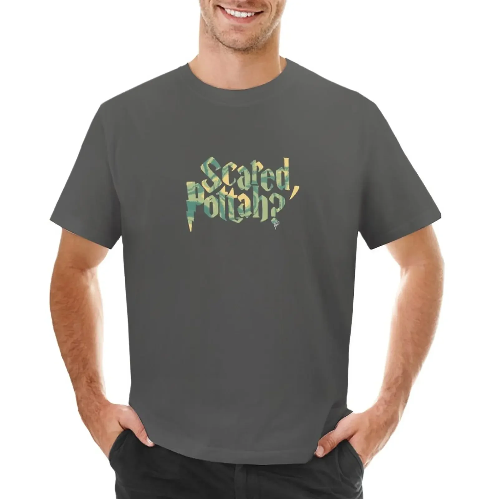 

Scared, Pottah T-Shirt funnys graphics for a boy Men's t-shirts