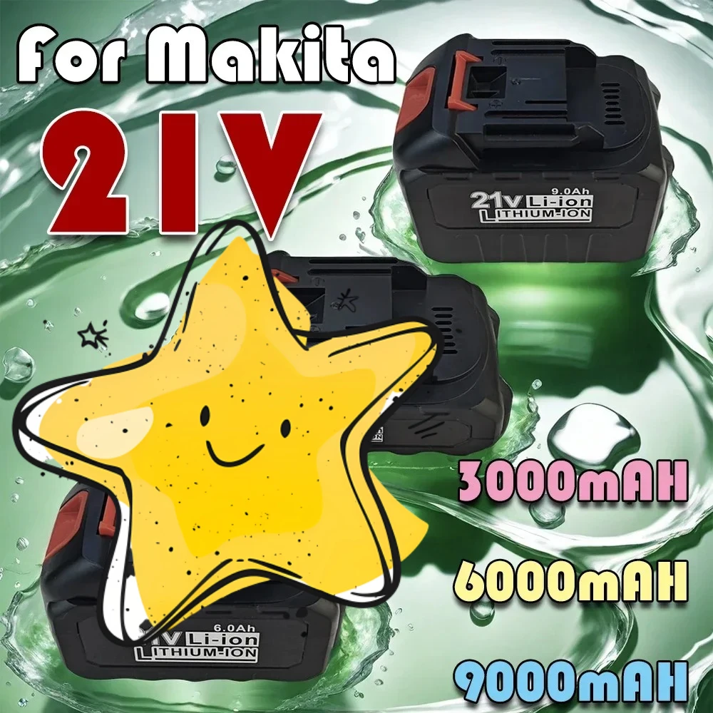 

For Makita 21V battery 18650 lithium 3/6/9Ah suitable electric tools such as for Makita drills, chainsaws, and grinders