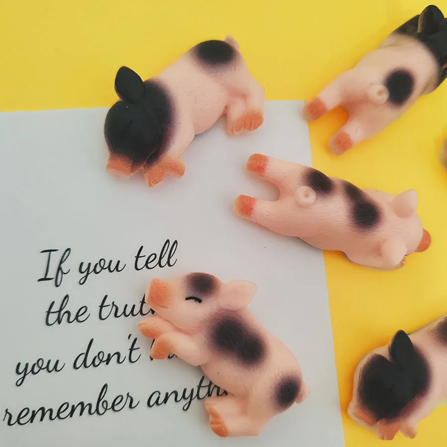 

6pcs Personalized and Fun Lifelike 3D Pig Refrigerator Magnets Cute Creative Fridge Photo Message Whiteboard Magnet