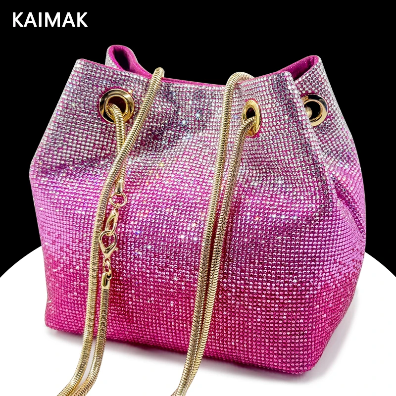 

2024 Latest Italian Design Luxury Shiny Wedding Party Ladies Handbag high quality Diamond Tote Evening Bag