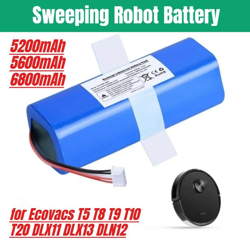 

6800mAh for Ecovacs T5 T8 T9 T10 T20 DLX11 DLX13 DLN12 Sweeping Robot Battery