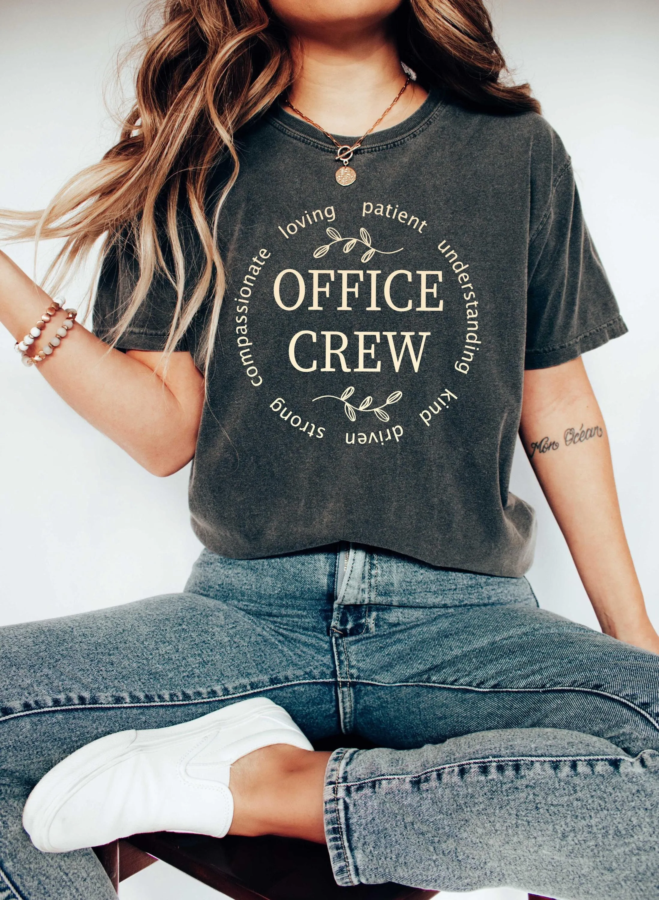 

Office Crew T Shirt Team School Secretary Back to Staff Squad