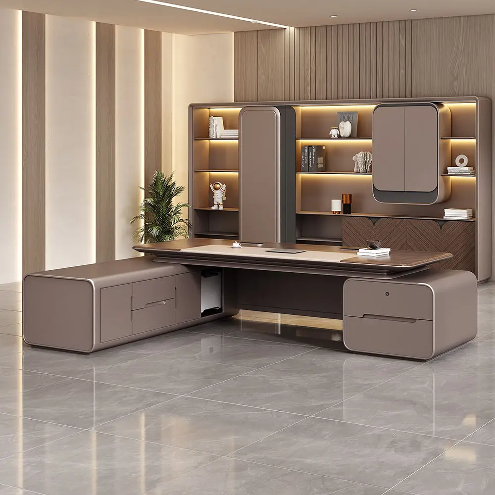 Office Furniture Chair Space Saver Single Manager Desk Adjustable Solid Wood Modern Lifting Desk Ergonomic Commercial Desk