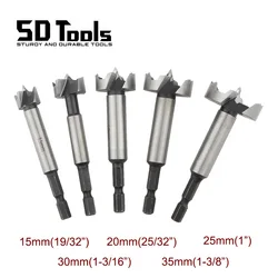 Houtbewerking Multi-tand Forstner Boren Hex Shank Koolstofstaal Saai Boren Zelfcentrerende Gatenzaag Cutter gereedschap