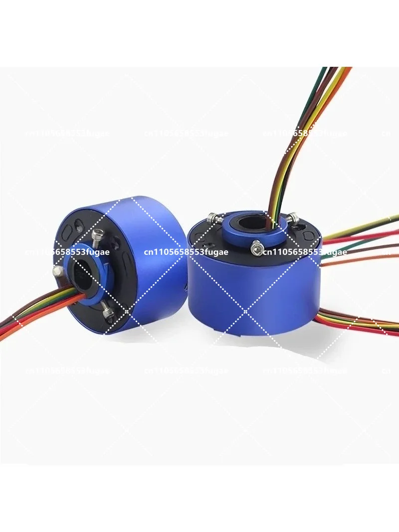 12.7mm Through Hole Conductive Slip Ring 2/4/6/8/12 Wires 10A Per Wire Brush Collector Ring