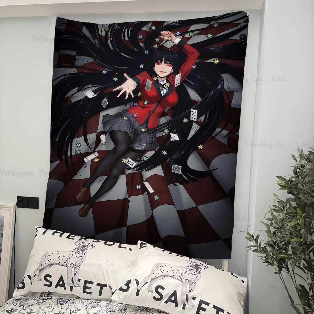 

Anime Kakegurui Chart Tapestry Art Science Fiction Room Home Decor Cheap Hippie Wall Hanging